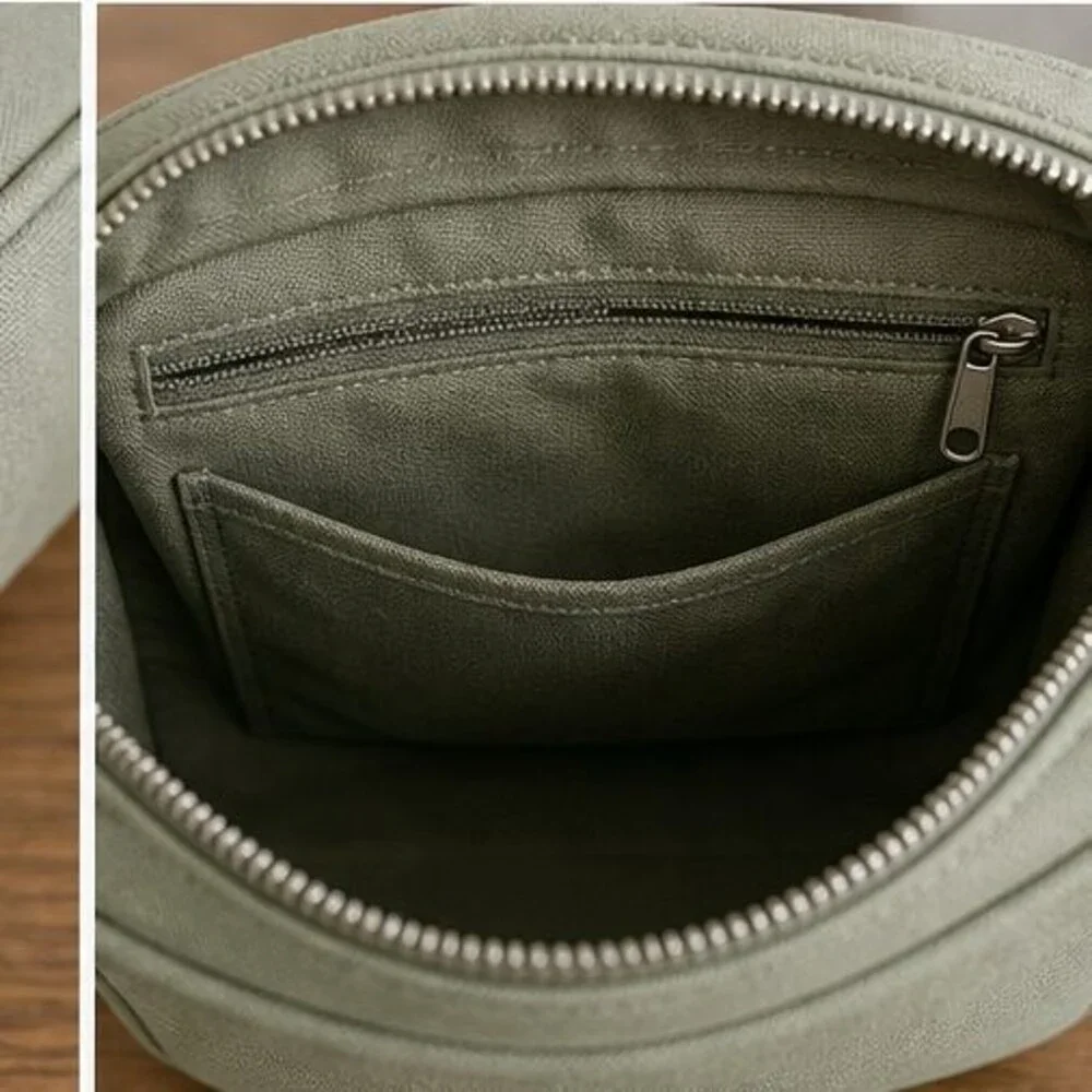 Sage Canvas Crossbody Bag